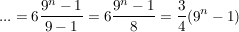 $ ... = 6\bruch{9^n-1}{9-1}=6\bruch{9^n-1}{8}=\bruch{3}{4}(9^n-1) $